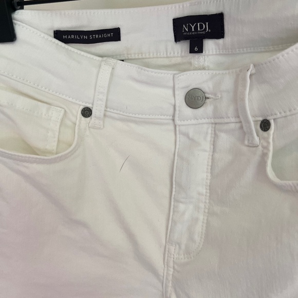 NYDJ Marilyn Straight Jean Size 6 White - Picture 7 of 10
